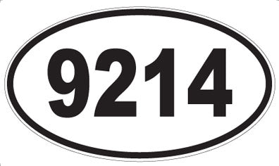 9214 - Oval Sticker