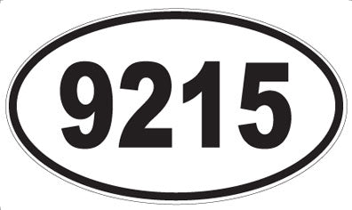 9215 - Oval Sticker