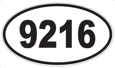 9216 - Oval Sticker