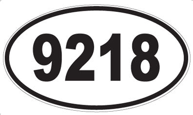 9218 - Oval Sticker