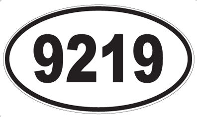 9219 - Oval Sticker