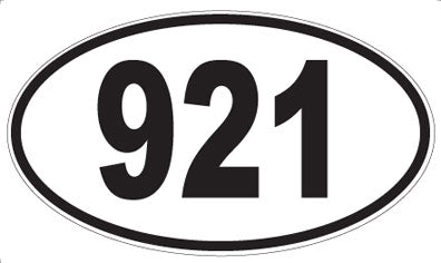 921 - Oval Sticker