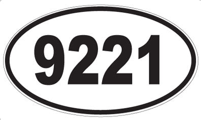 9221 - Oval Sticker