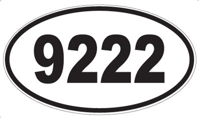 9222 - Oval Sticker