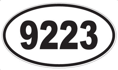 9223 - Oval Sticker