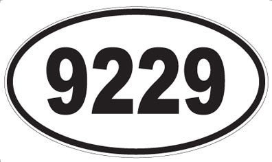 9229 - Oval Sticker