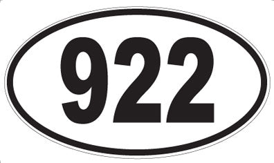 922 - Oval Sticker