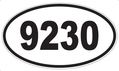 9230 - Oval Sticker