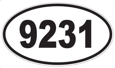 9231 - Oval Sticker