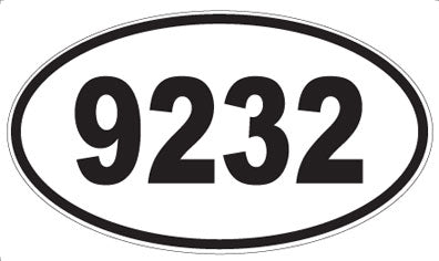 9232 - Oval Sticker