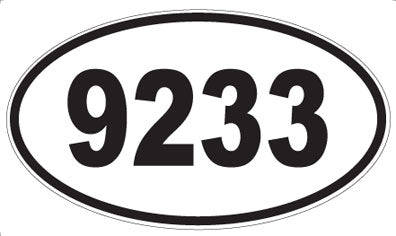 9233 - Oval Sticker
