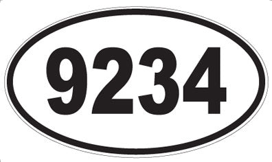 9234 - Oval Sticker