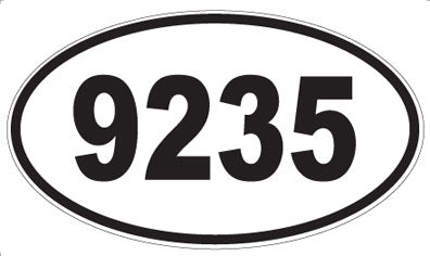 9235 - Oval Sticker