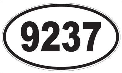 9237 - Oval Sticker