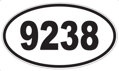 9238 - Oval Sticker