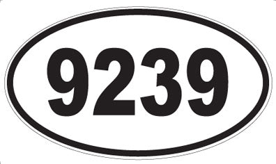 9239 - Oval Sticker