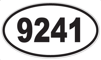 9241 - Oval Sticker
