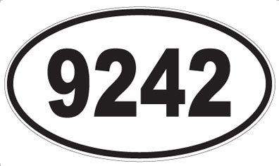 9242 - Oval Sticker