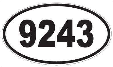 9243 - Oval Sticker