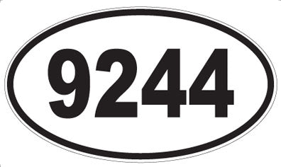 9244 - Oval Sticker