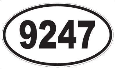 9247 - Oval Sticker