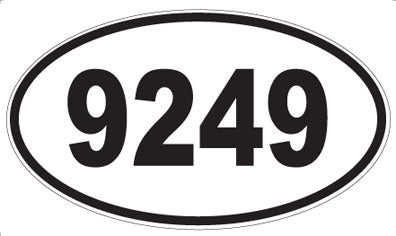 9249 - Oval Sticker