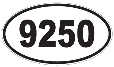 9250 - Oval Sticker