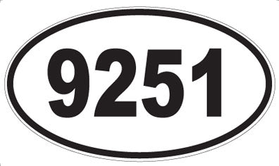 9251 - Oval Sticker