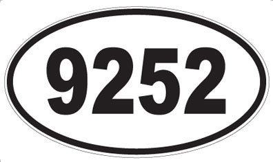9252 - Oval Sticker