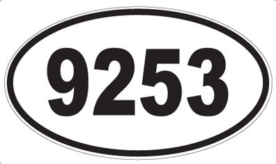 9253 - Oval Sticker