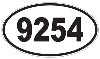 9254 - Oval Sticker