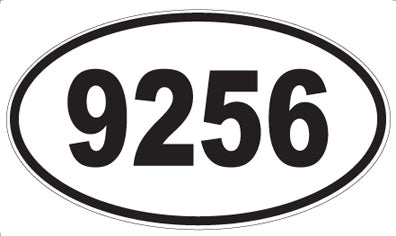 9256 - Oval Sticker