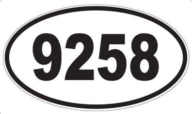 9258 - Oval Sticker