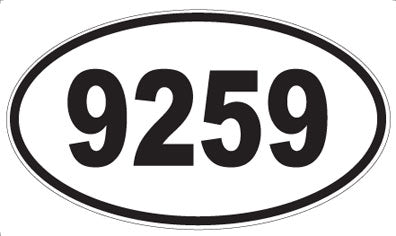 9259 - Oval Sticker
