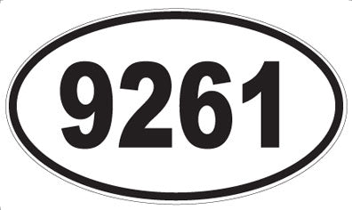 9261 - Oval Sticker