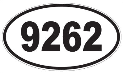 9262 - Oval Sticker