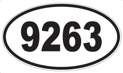9263 - Oval Sticker