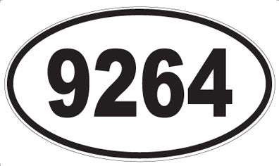 9264 - Oval Sticker