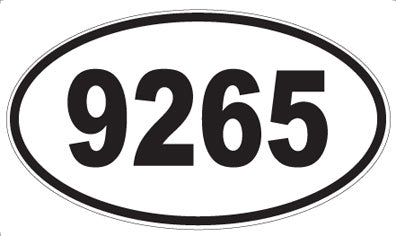 9265 - Oval Sticker