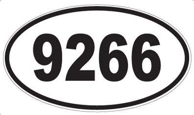 9266 - Oval Sticker
