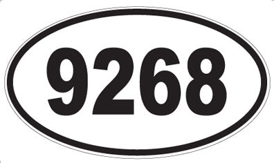 9268 - Oval Sticker