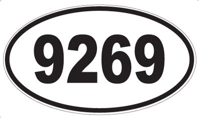9269 - Oval Sticker