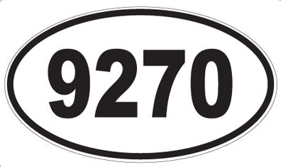 9270 - Oval Sticker