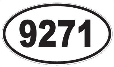 9271 - Oval Sticker