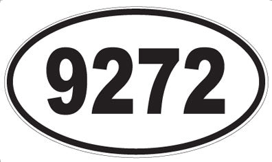 9272 - Oval Sticker
