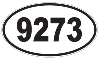 9273 - Oval Sticker