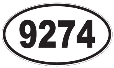 9274 - Oval Sticker
