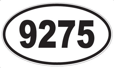 9275 - Oval Sticker