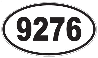 9276 - Oval Sticker