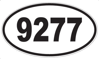 9277 - Oval Sticker